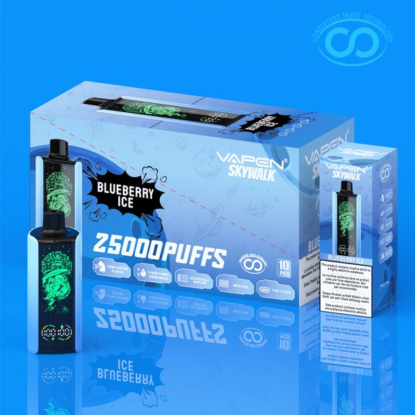 VAPEN Skywalk 25000 25K Puffs Disposable Vape Consistent Taste Oil and Electricity Display Vapsolo Super RazzBar Razz Bar 15000 15K Puff Updated