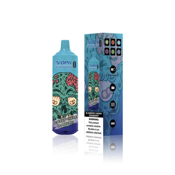 VOPK TORNADO 9000 puff disposable vape bluerbyy cherry cranberry