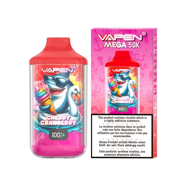 Vapen Mega 50k Puffs Disposable Vape Cherry Cranberry