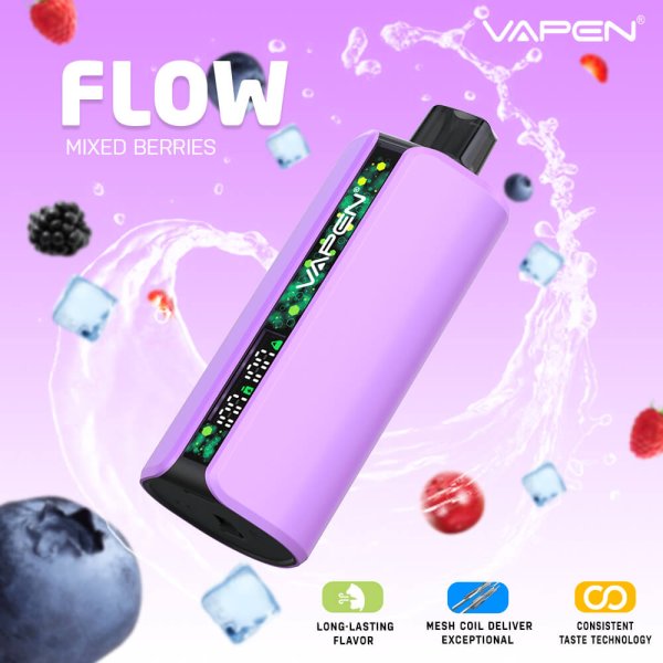 vapen flow 40k puff vape mixed berries