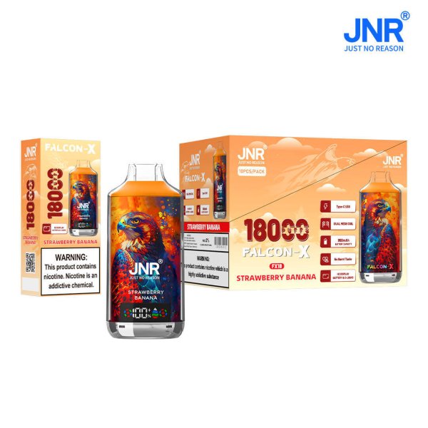 JNR FALCON-X 18K puffs vape strawberry banana
