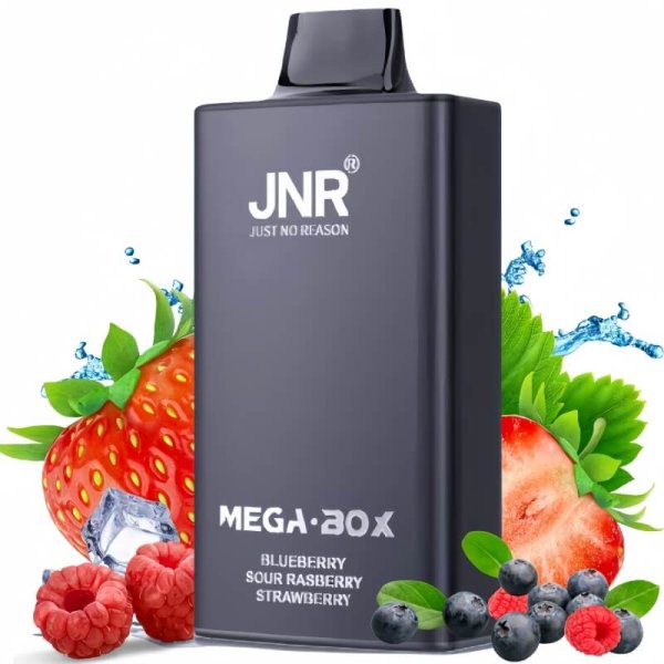 JNR MEGA BOX 25000 puffs vape blueberry sour raspberry strawberry