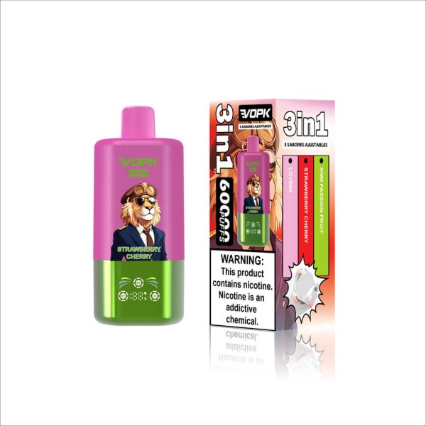 VOPK TRIPLE 60K puffs vape kiwi passion fruit love66