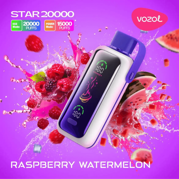 VOZOL STAR 20K Puff disposable vape raspberry watermelon