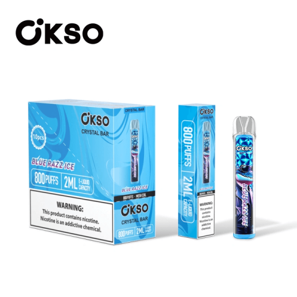 Okso Magic Crystal Bar 800 puffs disposble vapes blue razz ice