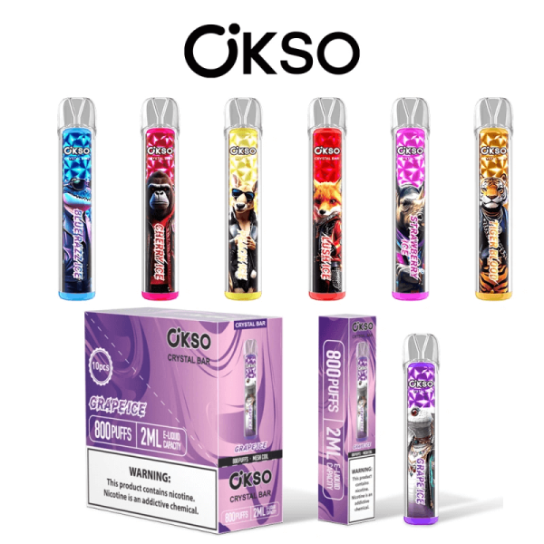 Okso Magic Crystal Bar 800 puffs disposble vapes grape ice