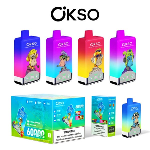 Okso Double Flavors 60k Puffs 2 in 1 Twins DIsposable vape 03